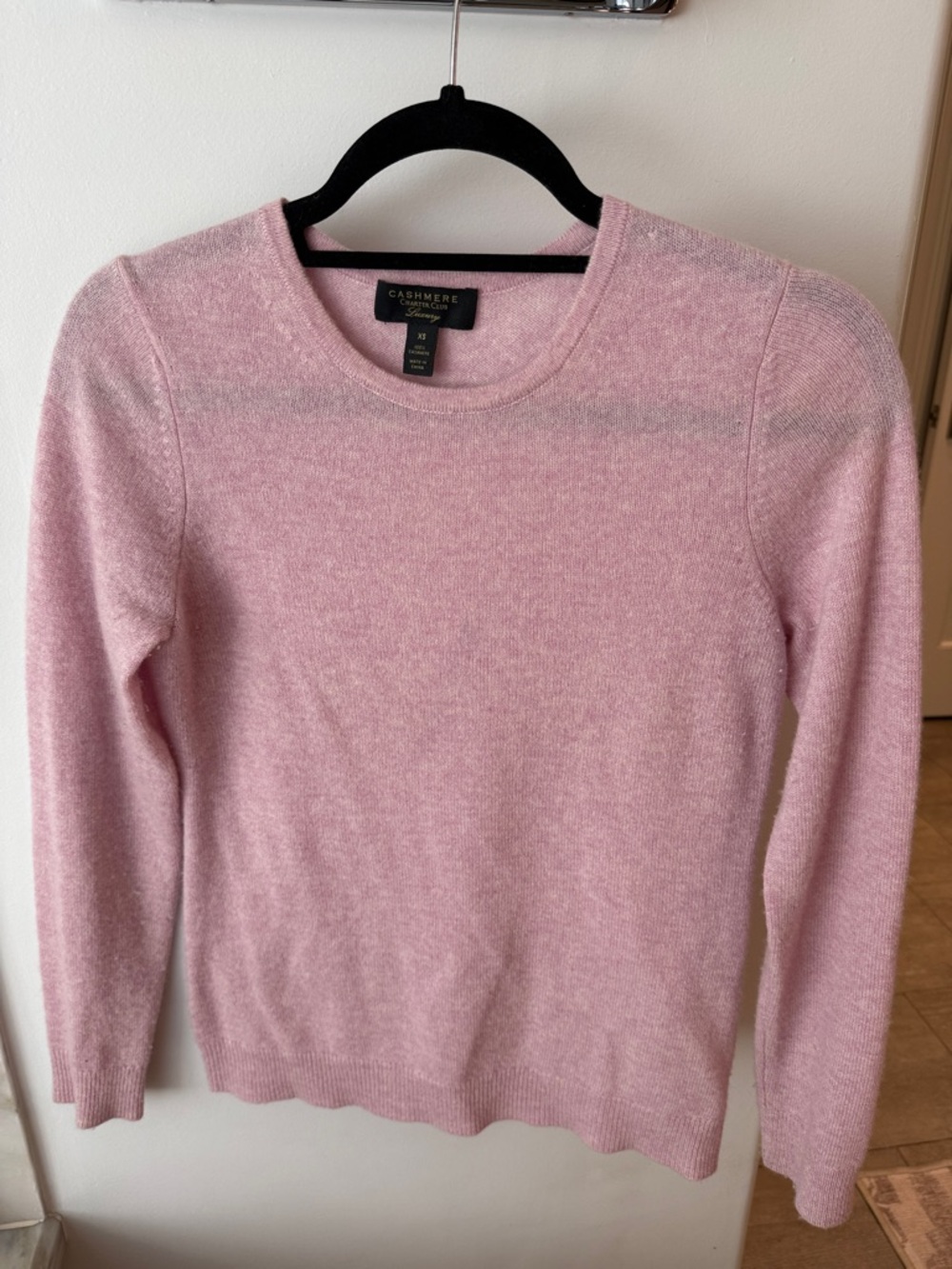 Charter Club Light Blue Mesh-Shoulder Long Sleeve Tee